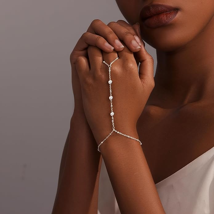 Gold Bracelets Set for Women Non Tarnish Trendy,14K Gold Plated Dainty Stackable Paperclip Cuban Link Chain Bracelets, Simple Cute Cuff Bracelets Jewelry Set Adjustable 7"+2"
