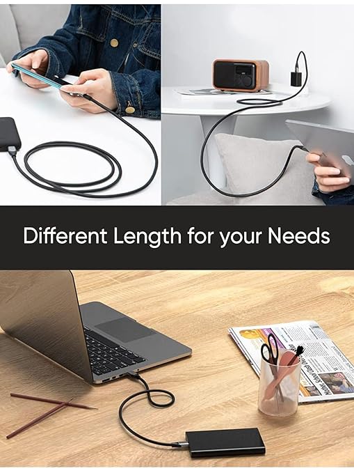 CableCreation 2-Pack 1.6FT USB A to C Data Transfer & Charging Cables, 10Gbps, Compatible with USB C External SSD, MacBook, iPhone 16/15 Pro Max