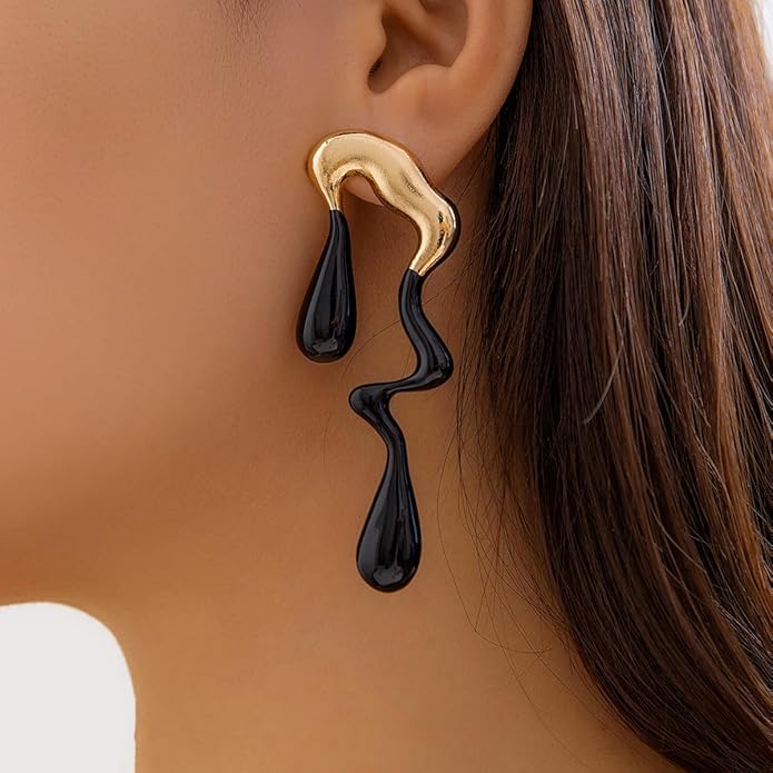 Irregular WaterDrop Earrings, Melted Liquid Irregular Stainless Steel Earrings, Embrace Minimalist Earrings, Statement Earrings for Women