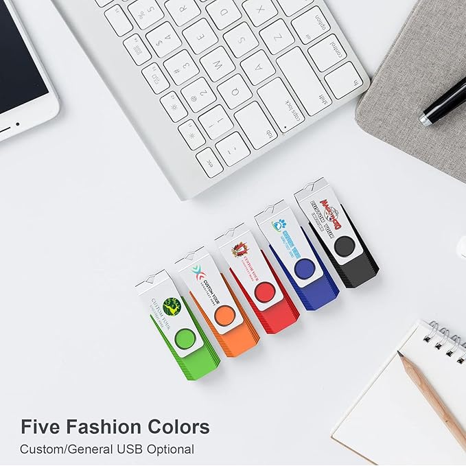 16GB Flash Drive 20 Pack, Wooolken USB 2.0 Memory Stick Thumb Drive Jump Drive USB Drive for Data Storage and Backup (Mixed Colors)