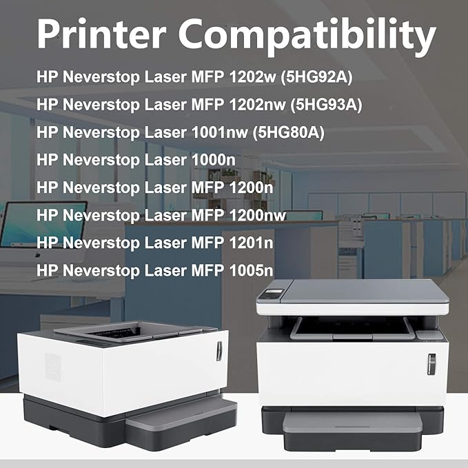 Top Ink 1 Pack 143A (W1143A) Compatible Toner Cartridge Replacement for HP Neverstop Laser 1000n 1001nw(5HG80A) MFP 1202w(5HG92A) 1202nw(5HG93A) 1200nw 1201n 1005n Printer Ink Cartridge (Black)