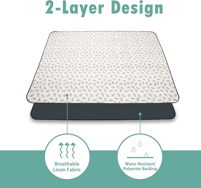 Beach Mat Sand Free Washable, Waterproof Camping Emergency Blankets | Picnic Baskets Accessories with Waterproof Backing and Shoulder Strap - Leaf
