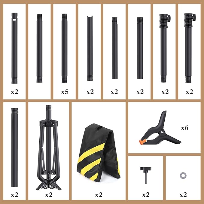 Backdrop Stand with Wheels 10x7.5Ft (WxH), Photo Backdrop Stand Easy to Move,Heavy Duty Back Drop Adjustable Stand for Parties,Banner Stand Photography and Video Studios
