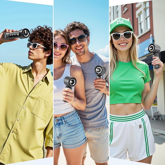 Portable Handheld Mini Fan,Speed(1-100) Adjustable Turbo Personal Fan,4000mAh Battery Rechargeable,AI Digital Display,Gifts for Women Men Camping Travel Summer Outdoor