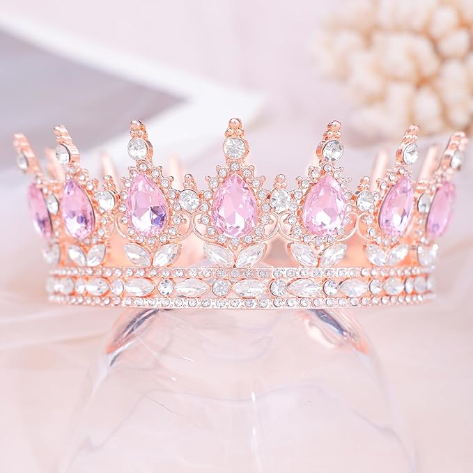 Queen Crown for Women Crystal Tiara for Girl Rhinestone Wedding Headband for Bride Hair Accessories for Costume Birthday Party Prom Gifts