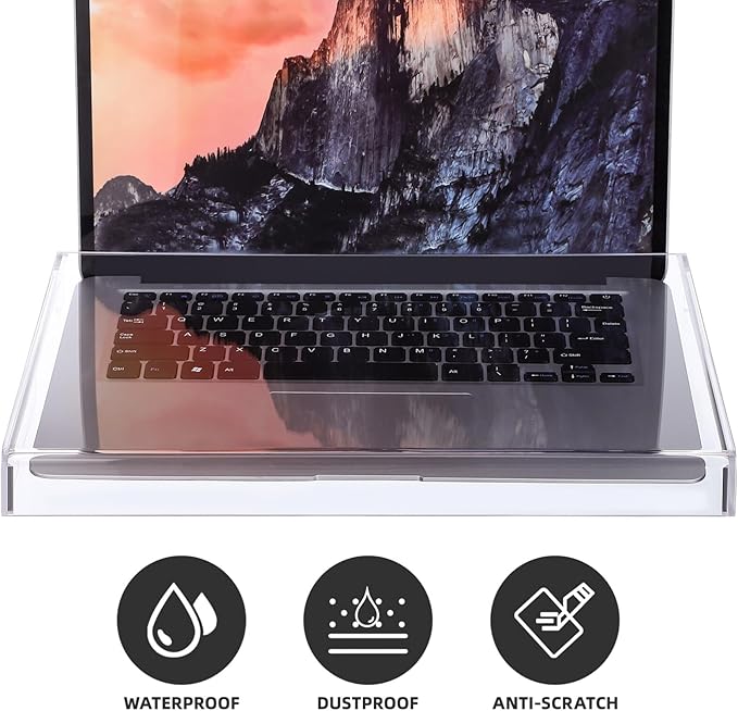 DOITOOL Clear Acrylic Keyboard Cover Protector, 14 in Laptop Keyboard Cover Mechanical Laptop Protector Cats from Touching Keyboard,13.8x9.8x0.6in