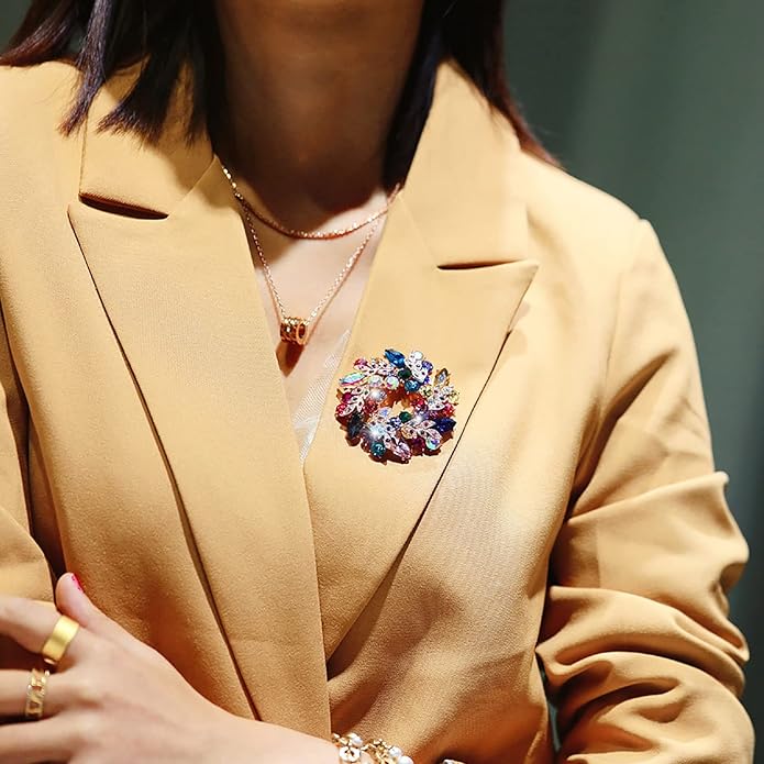 Brooch Pins For Women Fashion, Flower Brooches Jewelry For Women Floral Series Brooches And Pins Designer Lady's Costume