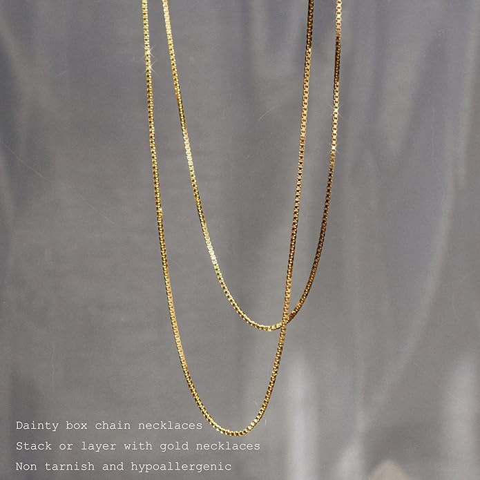 CHESKY Layered Necklaces for Women, 14K Gold Plated Chain Necklace Women Trendy Cuban Link Paperclip Chain Toggle Clasp Necklace Fashion Chunky Jewelry for Women