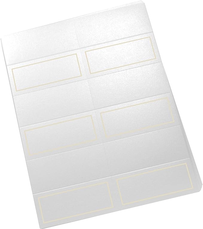 Single Line Border Printable Place Cards, Ivory (Choose Color), Set of 150 (25 Sheets), Laser & Inkjet Printers - Wedding, Party, Dinner, and Special Events - Made in the USA