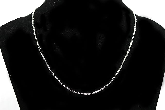 Wholesale 12 PCS Stainless Steel Satellite Chain Beaded Chains Necklace Bulk for Jewelry Making (20 Inch(1.5mm))