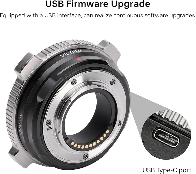 VILTROX EF-M1 Pro Auto Focus Lens Adapter Lens Mount Converter with Security Lock Compatible with Canon EOS EF/EF-S Lens to M4/3 MFT GH4 GH5 GF6 GX7 E-M5 E-M10II E-PL5 Cameras