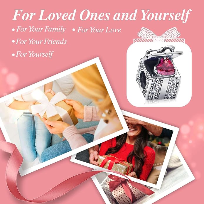 Cute Fashion Heart Charms,S925 Sterling Silver Charm,Bead for Bracelets and Necklaces,For Women Jewelry Present