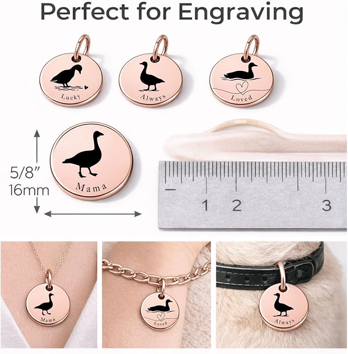 SM Design Mama Animal Charm Set – Set of 4 Stainless Steel Charms – Motherhood & Family Keepsake Jewelry Charmss