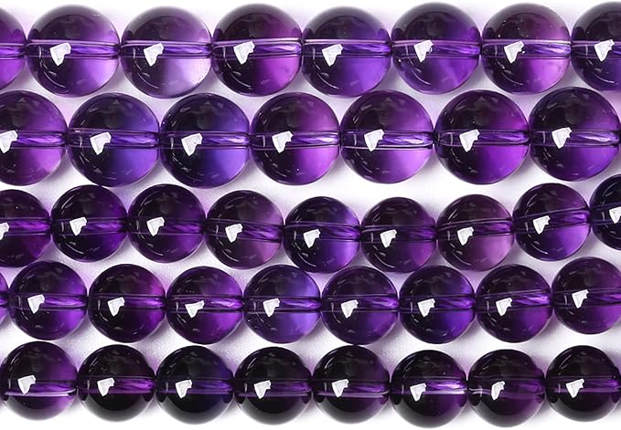 6MM 60PCS Natural Stone Clean Amethyst 3A Grade Crystal Loose Beads for Jewelry Making DIY Bracelet