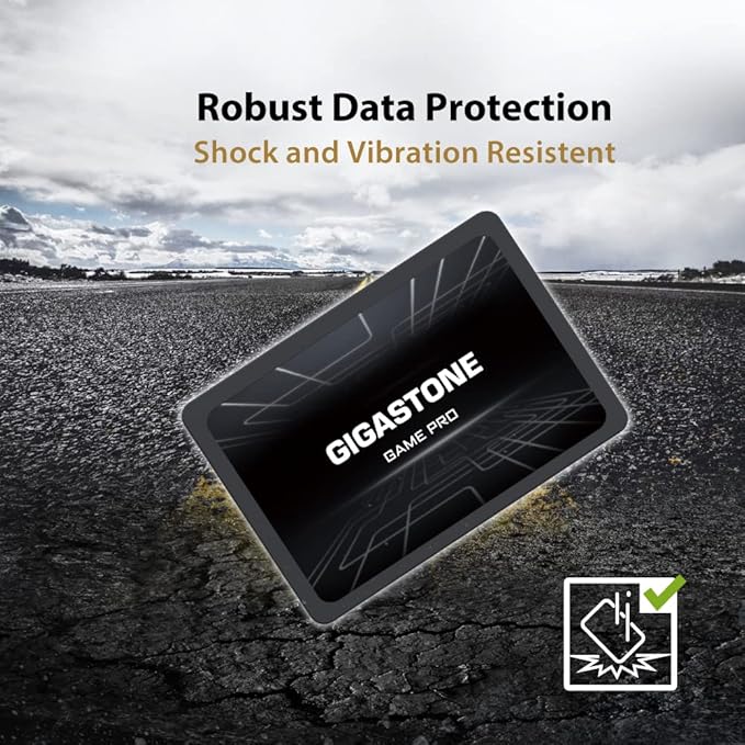Gigastone SATA SSD 512GB 2.5 inch SSD 530MB/s Upgrade Laptop PC Memory and Storage PS4 HDD Replacement 2.5" Internal Solid State Hard Drives SATA III SLC Cache 3D NAND Game Pro Performance