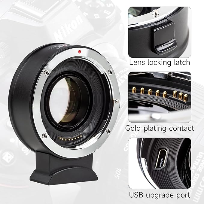 VILTROX EF-Z2 Auto Focus Lens Adapter 0.71x Reducer Speedbooster Lens Converter Compatible with Canon EF Mount Lens to Nikon Z Mount Mirrorless Cameras Z5 Z6 Z6II Z7 Z7II Z50 Zfc
