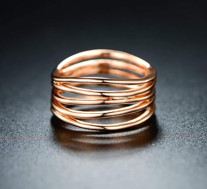 Barzel 18K Gold Plated Statement Ring For Women, Trendy Statement Ring, Sizes 5-10 - Made in Brazil