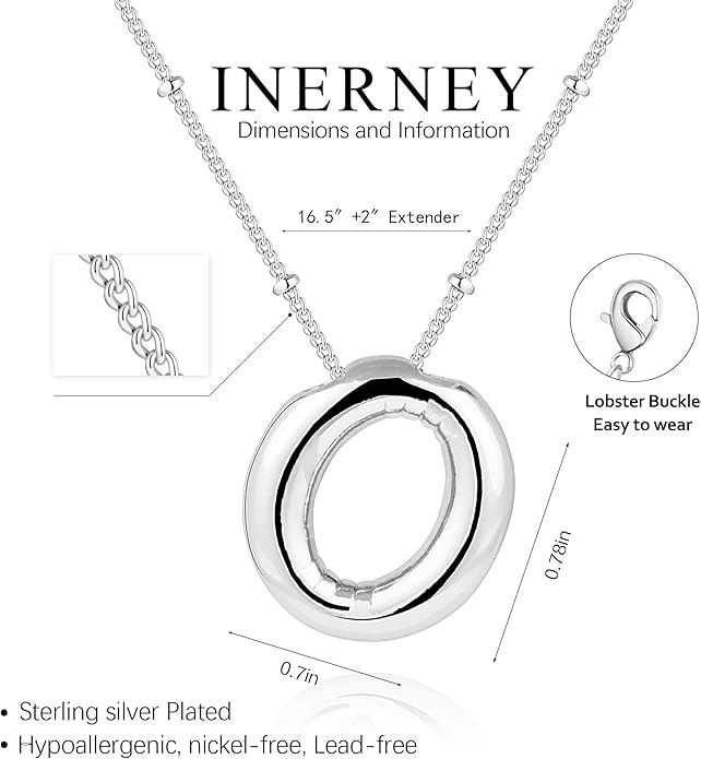 Inerney Valentines Day Gifts Gold Bubble Letter Necklace Initial Necklaces for Women, Chunky 14K Plated Balloon Initials, Trendy Charm Non Tarnish Custom Name Pendant Jewelry Gifts for Mom