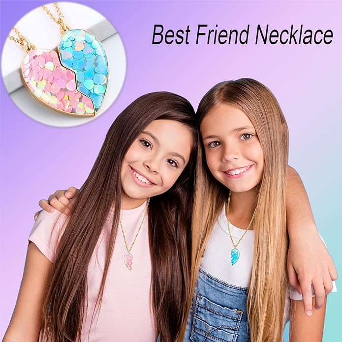 Couple Heart Or Cat BFF Best Friend for Girls Puzzle Friendship Pendant Necklaces,316L Stainless Steel
