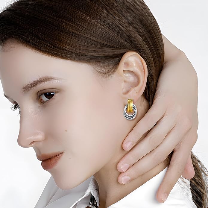 Gold Geometric Drop Dangle Earrings for Women Long Link Dangle Earrings Jewelry Gift