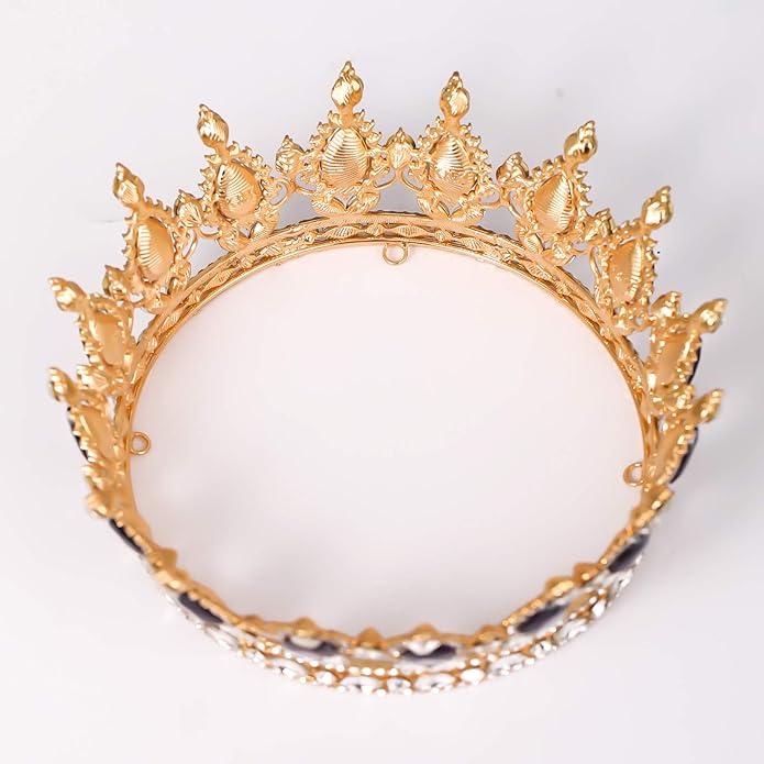 FORSEVEN Queen Crown Rhinestone Wedding Crowns and Tiaras for Women Costume Party Hair Accessories Princess Birthday Crown Crystal Bridal Crown Halloween Decorations Headband