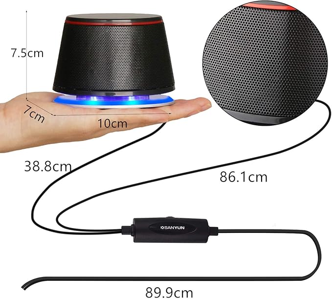 SW102 Computer Speakers, 5Wx2, Deep Bass in Small Body, Stereo 2.0 USB Powered 3.5mm Aux Multimedia Speakers, Built-in Bottom Bass Radiators, PC Laptop Desktop Speakers, Black