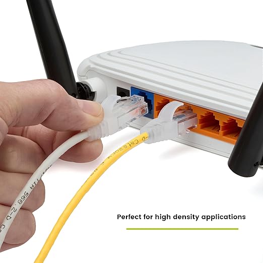 TRUECABLE Cat6 Component Rated Patch Cable, Unshielded (U/UTP), 5ft, Yellow, 28AWG Solid Copper, Snagless 10G High-Speed Ethernet Cable, PoE++ 4PPoE 100W, UL Listed, RoHS-3, 1 Pack