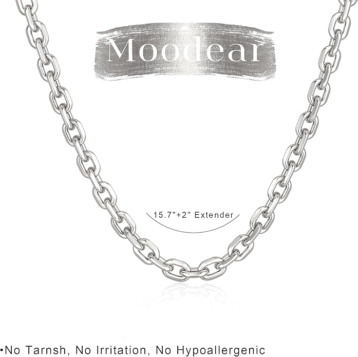 Moodear Gold Necklace for Women Trendy - Chunky Herringbone Paperclip Cuban Link Chain Choker Hypoallergenic Trendy Necklaces for Women Non Tarnish Jewelry Gifts
