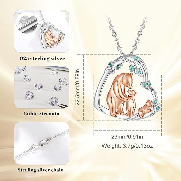 Vito 925 Sterling Silver Tree of Life Necklace for Women, Mother Tree Pendant for Mom Mother Necklace Mother's Day Jewelry Gift for Wife Grandma, 18/22 Inch Chain