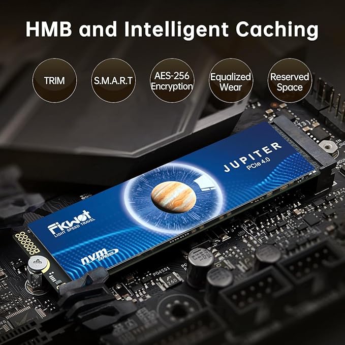 FX991 M.2 SSD 4TB NVMe SSD M2 2280 PCIe Gen 4x4, Read Up to 7300MB/s, Internal Solid State Drive for PS5 Laptop Desktop 3D QLC NAND