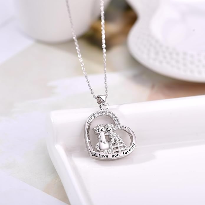 Animal Necklace Cat/Fox/Otter/Sloth/Cow/Highland Cow/Koala Necklace Cute Animal Jewelry Gifts for Women