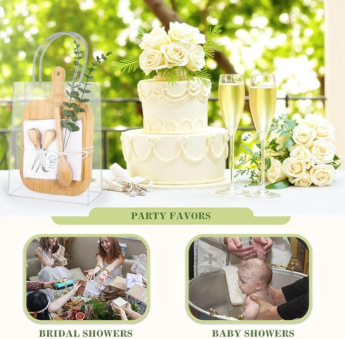 2 Set Baby Shower Game Prizes for game winners adults, Bamboo Mini Charcuterie Boards with Spoon Fork Towel & Gift Bags, Bridal Shower Prizes Gifts for Guests - All-in-One Adult Party Favors