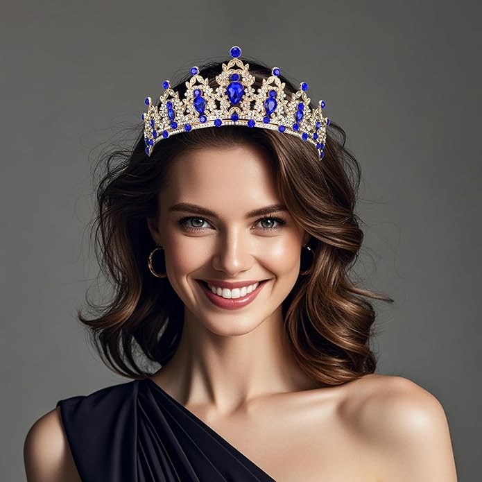 tiaras and crowns for women queen crowns for Women and Girls Crystal Princess Tiaras Rhinestone Tiaras For Wedding Bridal Birthday Prom Pageant Party