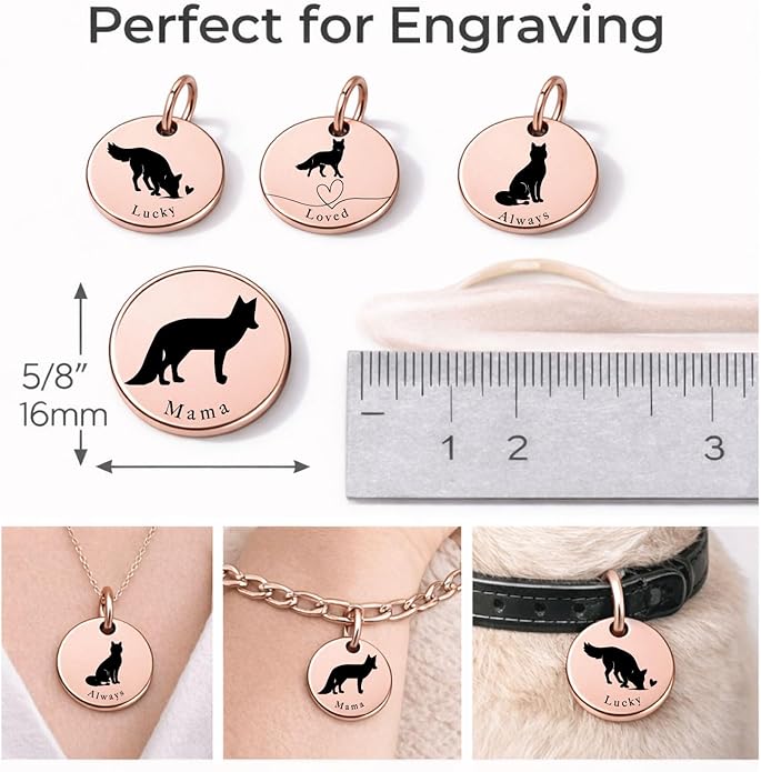 SM Design Mama Animal Charm Set – Set of 4 Stainless Steel Charms – Motherhood & Family Keepsake Jewelry Charmss