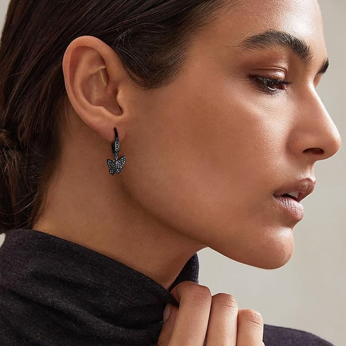 14K Gold Earring Cross Waterdrop Butterfly Heart Knot Earrings for Women Gold Silver Cross Leverback Drop Gold Silver Teardrop Hoop Dangle Earring White Gold Dangle Drop Earring