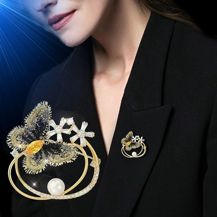 Animal Brooch for Women Girls Rhinestone Animal Brooch Lapel Pin Jewelry Gift for Mom Wife