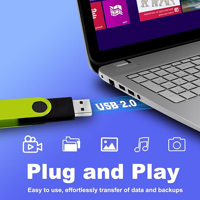 Thumb Drive 16GB FAT32 USB Flash Drives 20 Pack 16 GB USB 2.0 Jump Drives Multipack Flash Memory Stick Zip Drive Pendrive 20Pack with 20PCS Lanyards Label (Green Sliver 16gig)