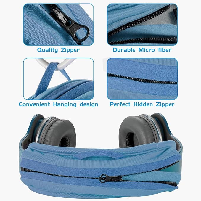 TXEsign Universal Replacement Headband Cushion Pad Cover Protector Compatible with ATH M50X, QC 35i/35ii, QC25, Solo 2/Solo 3, Studio 2/3 Headphones (Blue)