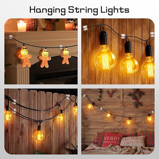 100PCS Cable Clips, Adhesive Wire Clips Strong Cord Clips Wire Holders, Cable Management Clips for Desk, Wall, Car, TV, Ethernet Cable (Clear, Medium)