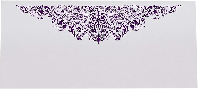 Paisley Place Cards, Eggplant (Choose Color), Set of 60, Pre-cut and Scored - Wedding, Party, Dinner, and Special Events - Made in the USA