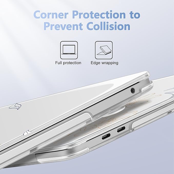 Case for MacBook Pro 13 inch with/Without Touch Bar (2016-2022, M2 A2338 M1 A2289 A2251 A2159 A1989 A1706 A1708), Hard Shell + Keyboard Cover + Dust Plug, Floral