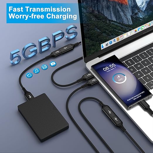 USB Extension Cable 6FT, 2 Pack USB Extender High Speed USB3.0 Extension Cord Type A Male to Female Extender Cord for Webcam,Camera,Printer,Headset,Keyboard,Flash Drive,Mouse,Xbox,PS4,Hard Driver,Hub
