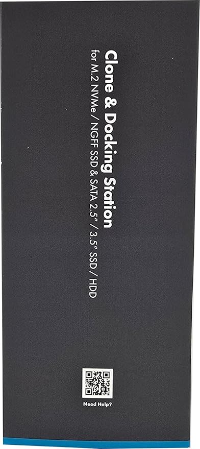 GRAUGEAR SATA SSD/HDD to M.2 NVMe Docking Station, USB-C 10Gbps Clone Station for M.2 NVMe SSD to SATA 2.5”/3.5” SSD & HDD Converter, Offline Cloning, Tool-Free, Built-in Cooling Fan