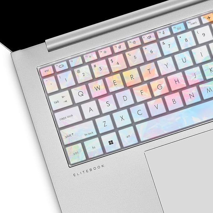 Keyboard Cover for HP EliteBook 830 835 840 845 1040 G9 G10 2024 2023 2022 13.3 14 inch Laptop Accessories Keyboard Protective Skin (Not fit The 830/840/845/1040 G8 G7 G6 G5 G4 G3)-Iridescent