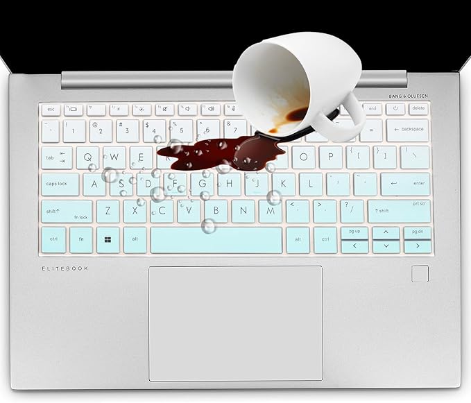 Keyboard Cover for HP EliteBook 830 835 840 845 1040 G9 G10 2023 2022 13.3 14 inch Laptop Accessories Keyboard Protective Skin (Not fit 840 845 1040 G8 G7 G6 G5 G4 G3)-OmbreMint
