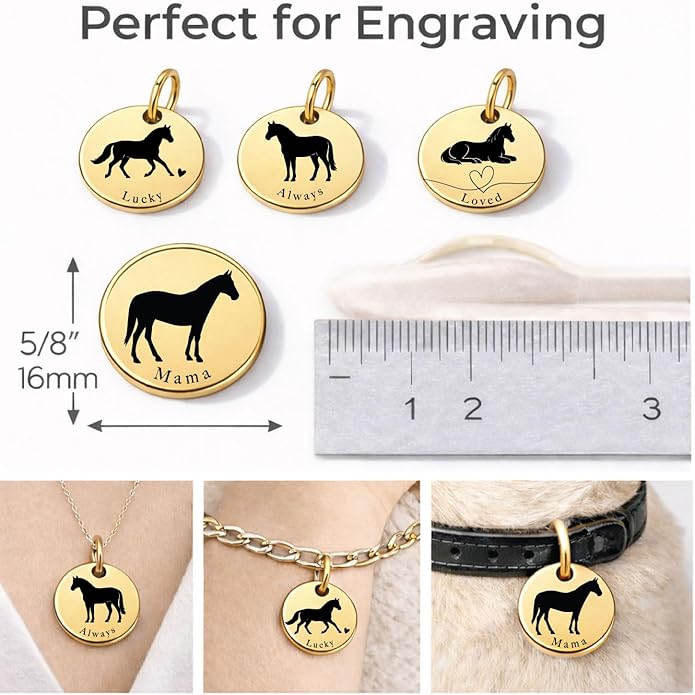 SM Design Mama Animal Charm Set – Set of 4 Stainless Steel Charms – Motherhood & Family Keepsake Jewelry Charmss