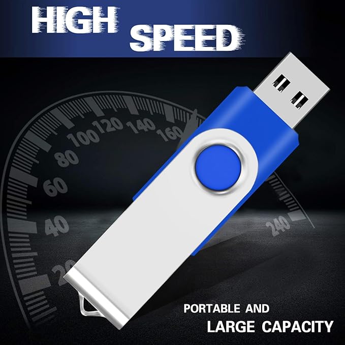 2GB Bulk Flash Drives 50 Pack EASTBULL USB 2.0 Metal Flash Drives Bulk Swivel USB Drives Bulk Thumb Drives Pack (2GB)