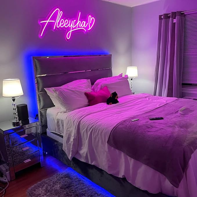 Custom Neon Sign for Wall Decor, Personalized Large Neon Light Sign Customizable for Bedroom Home Decor Wedding Birthday Gifts Party Bar Shop Name Logo Lights