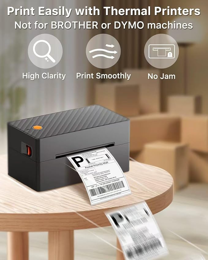 iEager 4x6 Inch Thermal Labels, White Shipping Label Stickers, Commercial+ Grade Thermal Printer Sticker, 180 Labels/Pack