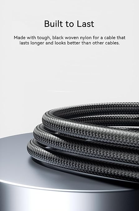10ft Woven USB C to USB Cable for iPhone 16 Charger MFi Certified USB-C Charger Cord Fast Charging for Apple iPhone 16 Pro Max/15/15 Plus, AirPods Pro, iPhone 15 Pro Max Car CarPlay (Black)